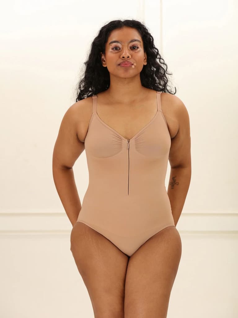 Front Zip Brief Bodysuit — photo 9