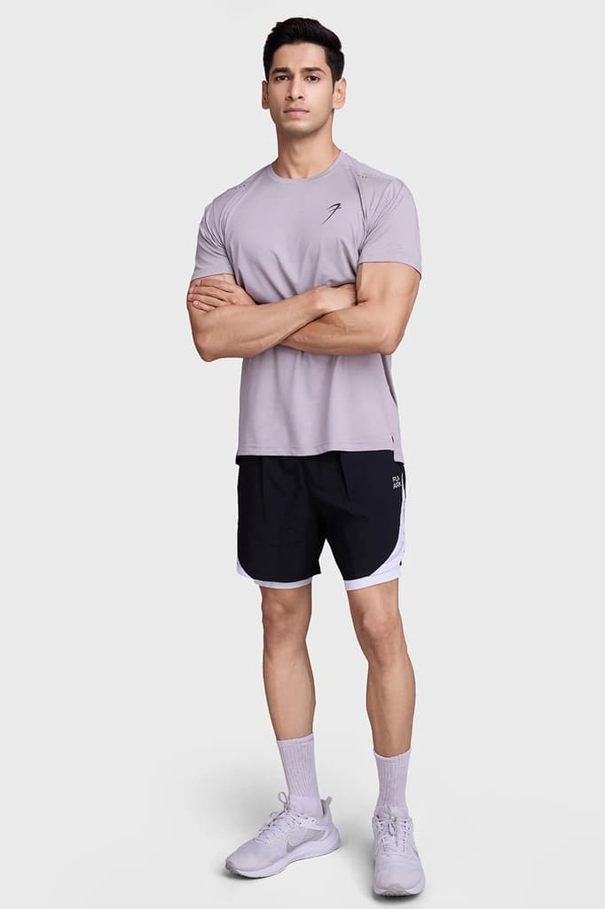 Laser Cut Running T-shirt Grey — photo 2