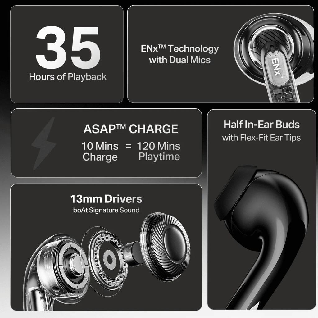 boAt Airdopes 101v2 | Wireless Earbuds with 35 Hours Playback, BEAST™ Mode & ENx™ Tech — photo 7