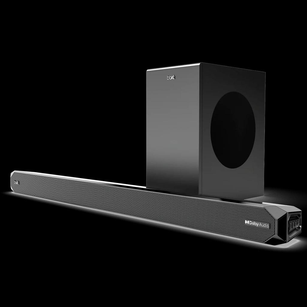 boAt Aavante Bar A2060 Dolby | 160W Dolby Soundbar, 2.1 Channel with Wired Subwoofer, Master Remote Control, Multi Connectivity