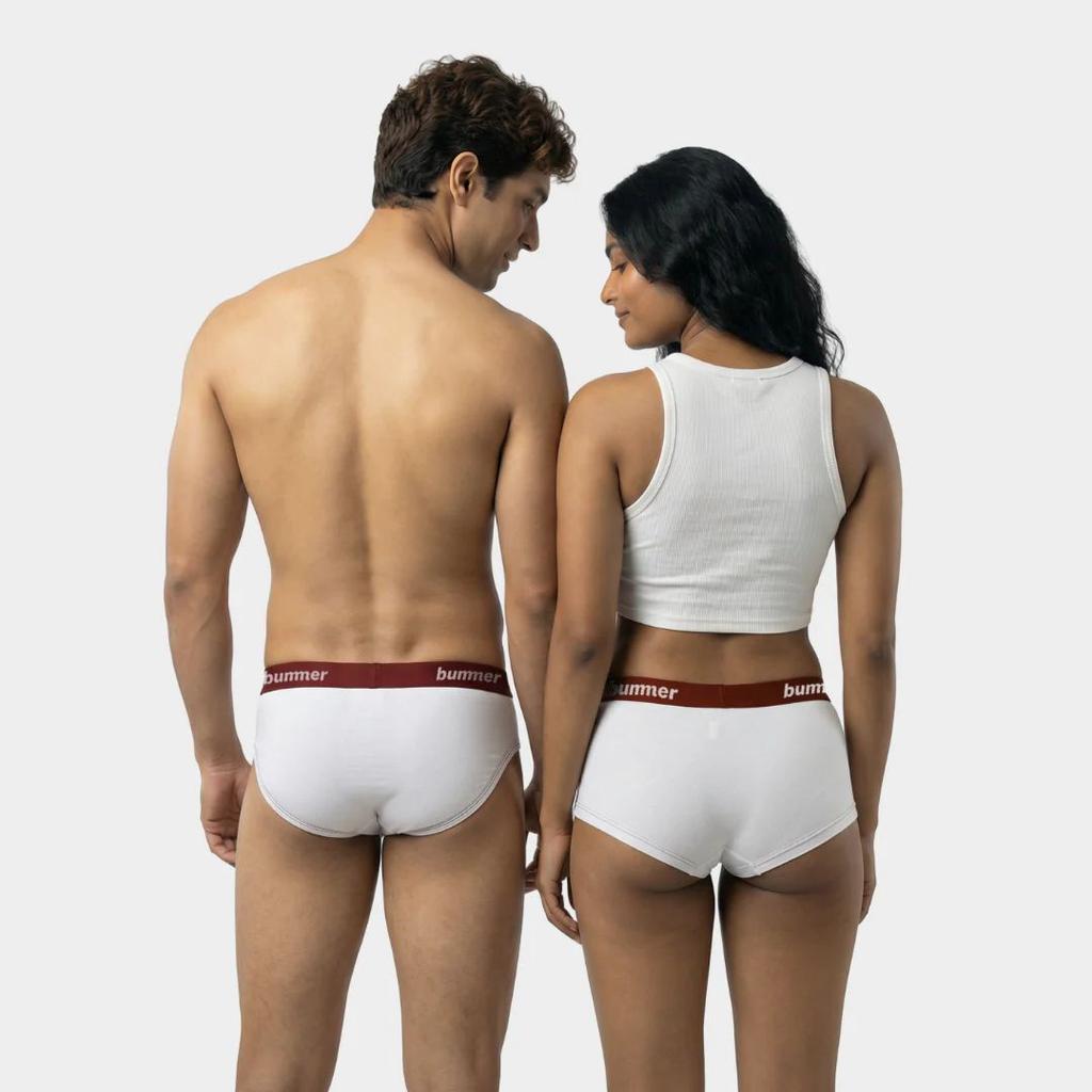 Brief & Boy Short Matching Set - Blanc — photo 6