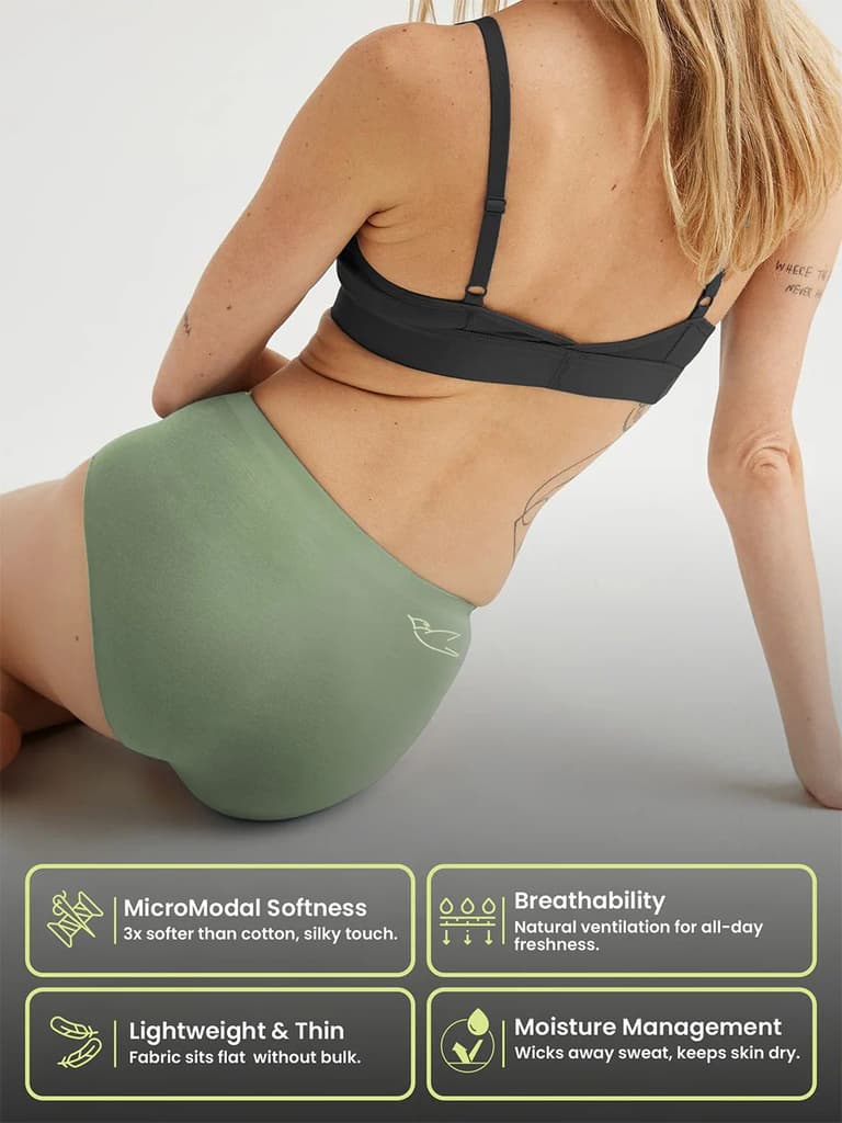 Seamless No Show Micro Modal Hipster panties pack of 2 — photo 6
