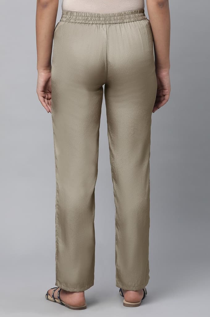 Green Pants in Korean Satin — photo 2