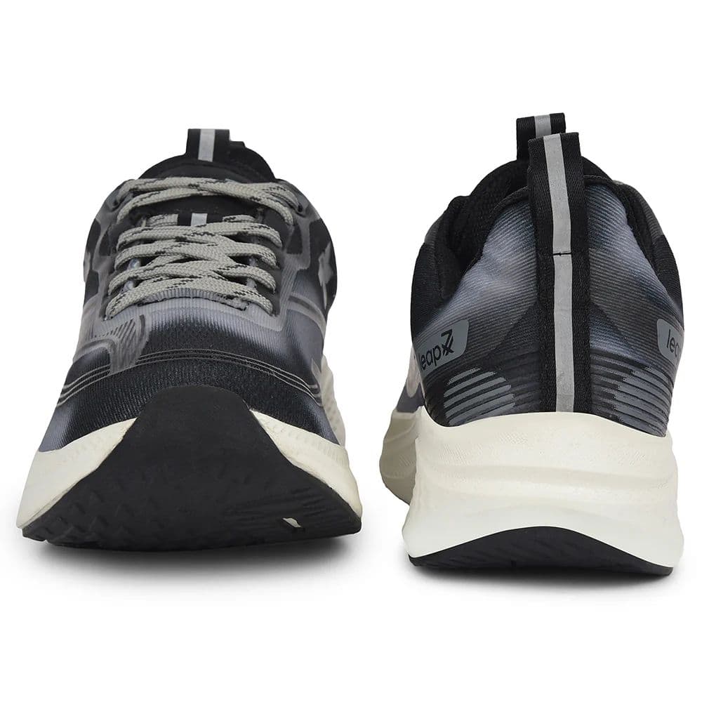 Leap7x Dark Grey Sports Lacing Running Shoes For Men BESTIO-1E By Liberty — photo 6