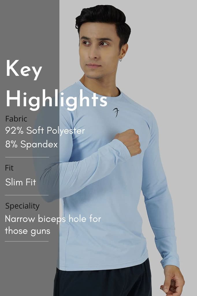 Core Fullsleeves T-shirt Sky Blue — photo 7