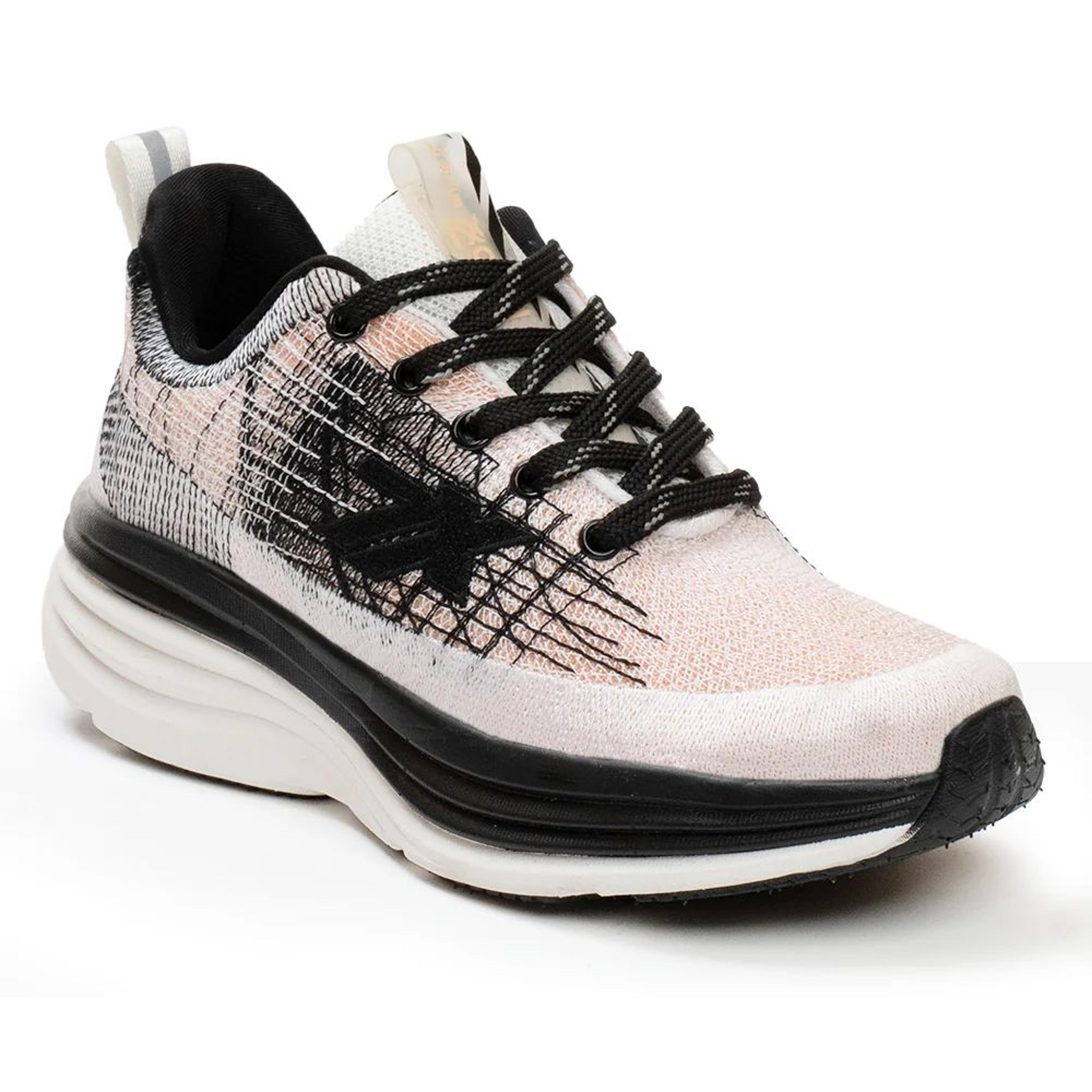 Leap7x Peach Sports Lacing Running Shoes For Women WAVESTAR-4 By Liberty
