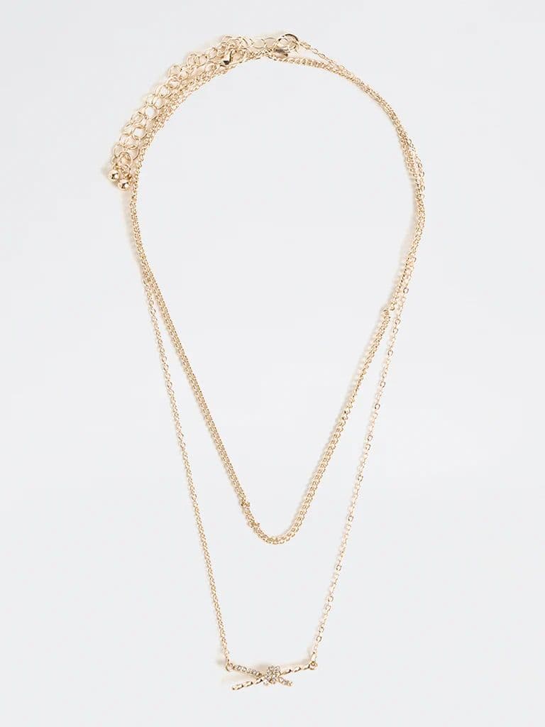 Westside Accessories Gold Knot Necklaces - Pack of 2