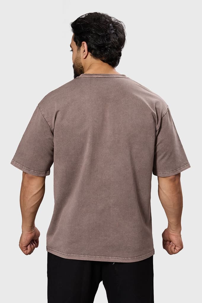 Shadow Washed Oversized T-shirt Brown — photo 7