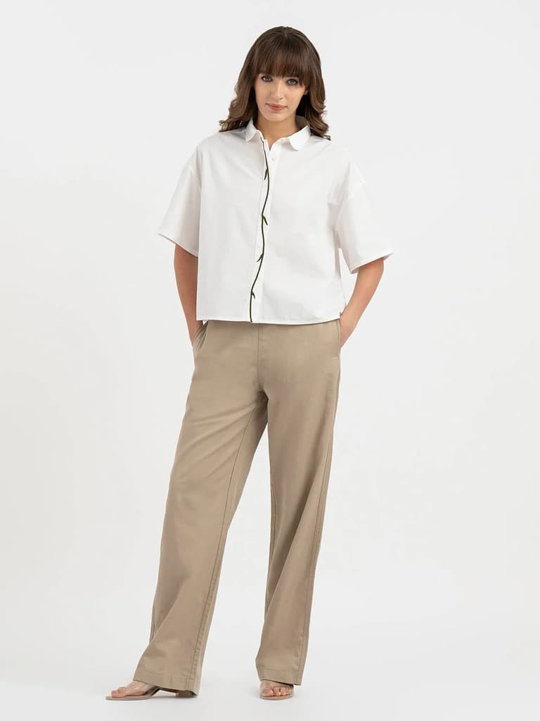 Shirts for Women in White | Casual Cotton Shirt — photo 5