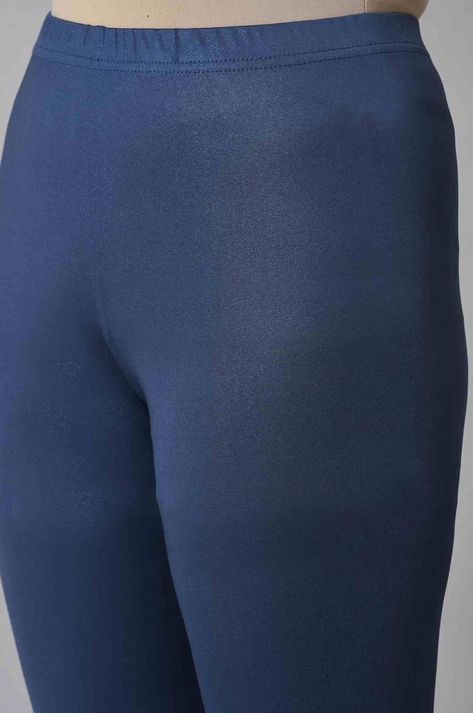 Blue Poly Lycra Women Churidar — photo 7