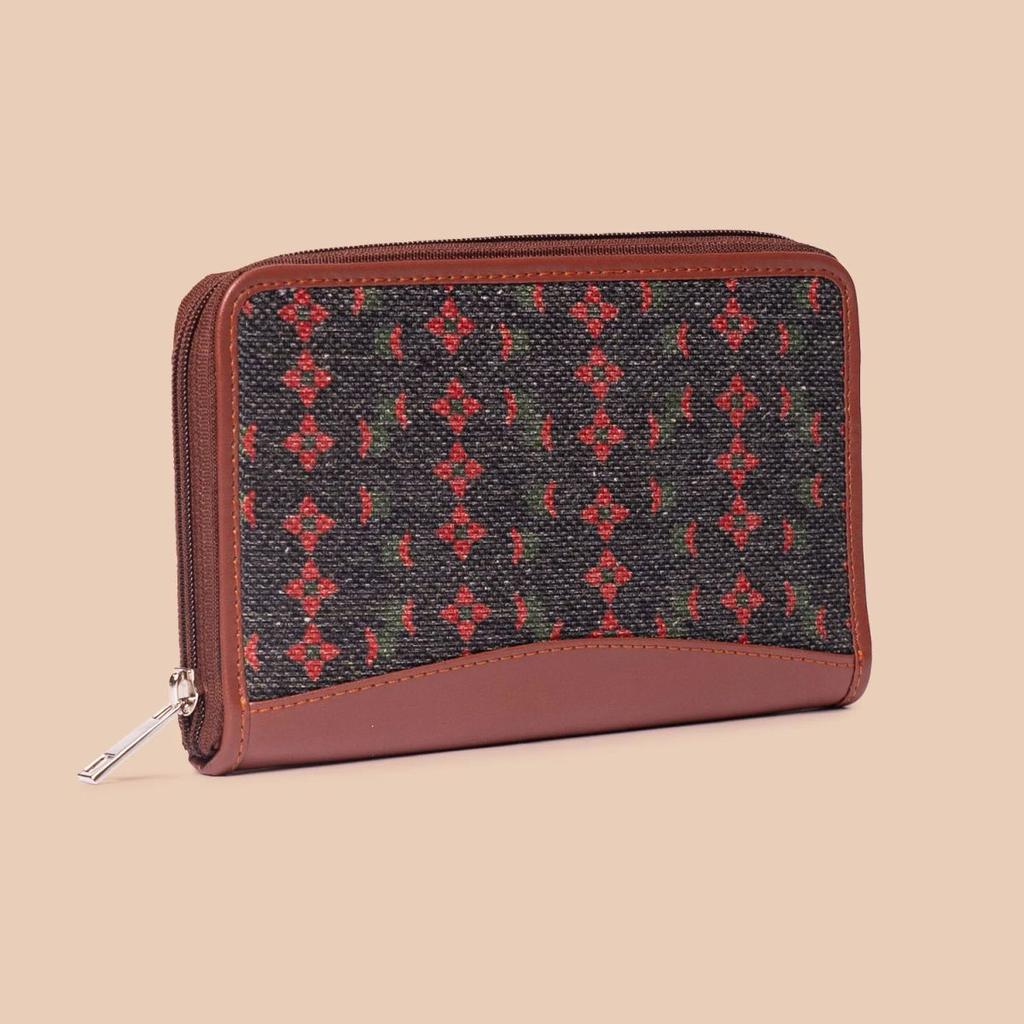 Shobha Niwas Lotus Motif Chain Wallet