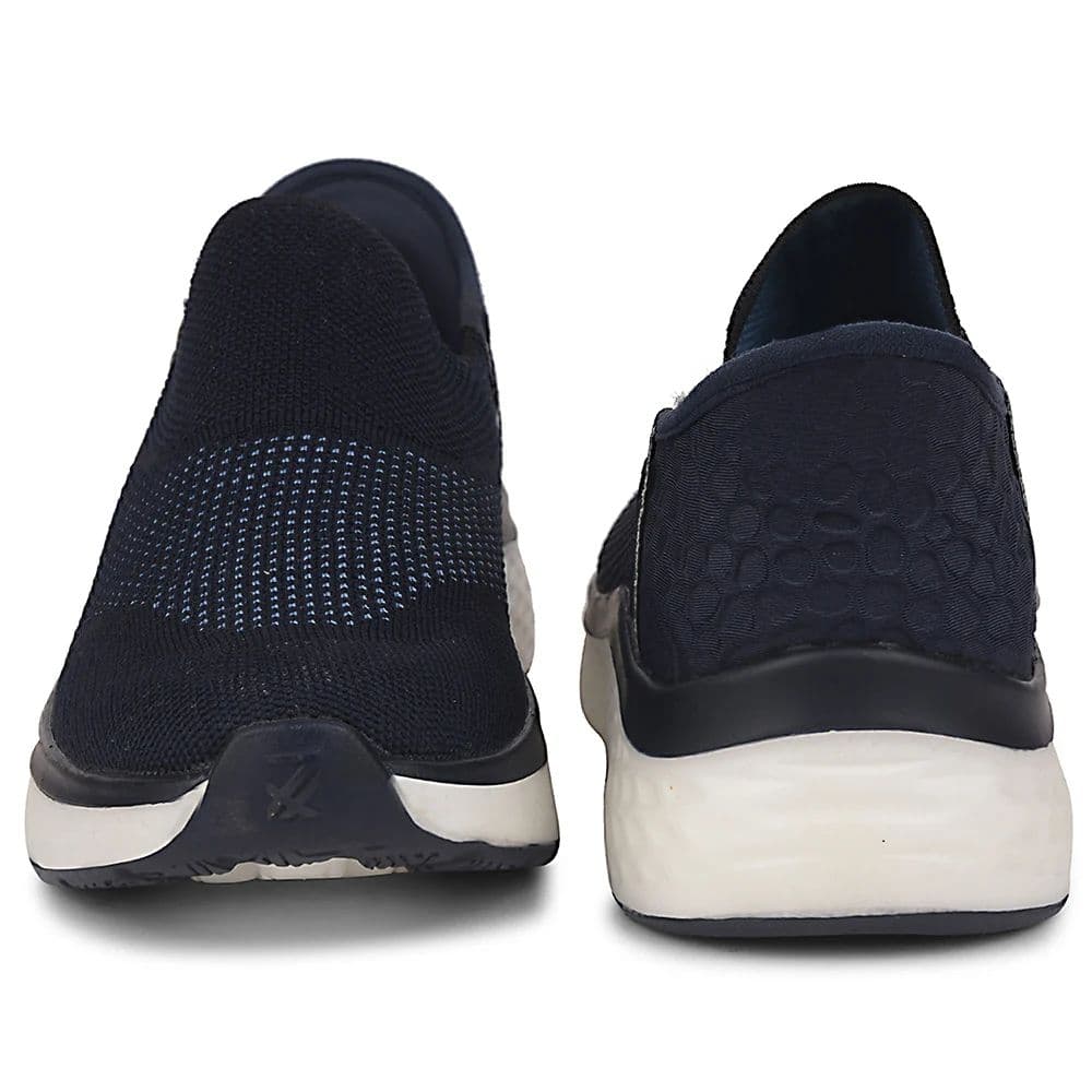 Leap7x Navy Blue Sports Non Lacing Walking Shoes For Men NITRUN-13 By Liberty — photo 6