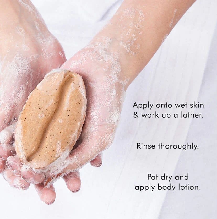 Exfoliating Coffee Bathing Soap for Tan Removal - 75g - Natural & 100% Vegan