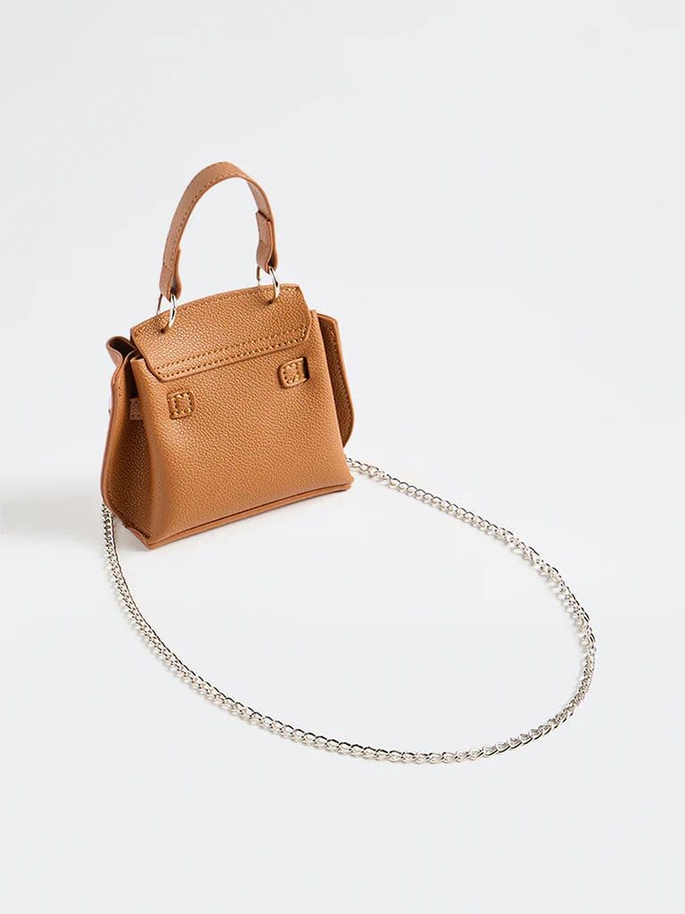 Westside Brown Textured Mini Sling Bag — photo 2