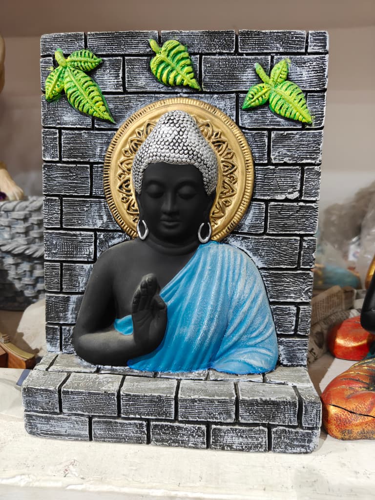 Buddha Statue | Black | Wood | Decorative