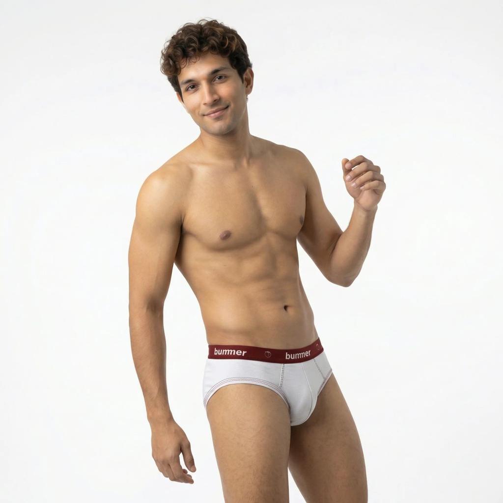 Cotton Stretch Brief - Blanc — photo 3