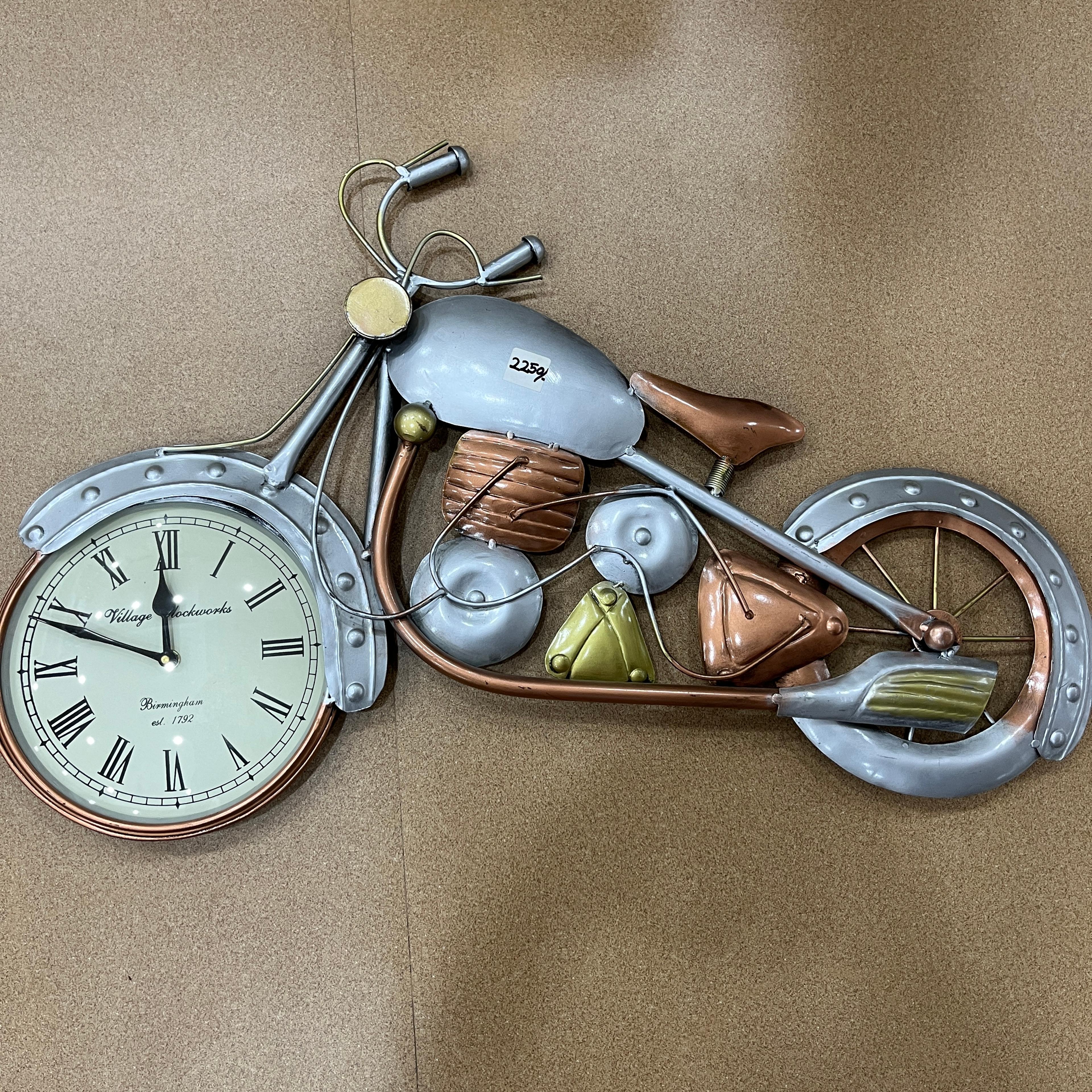Clock Bike | Clock | Metal | Silver