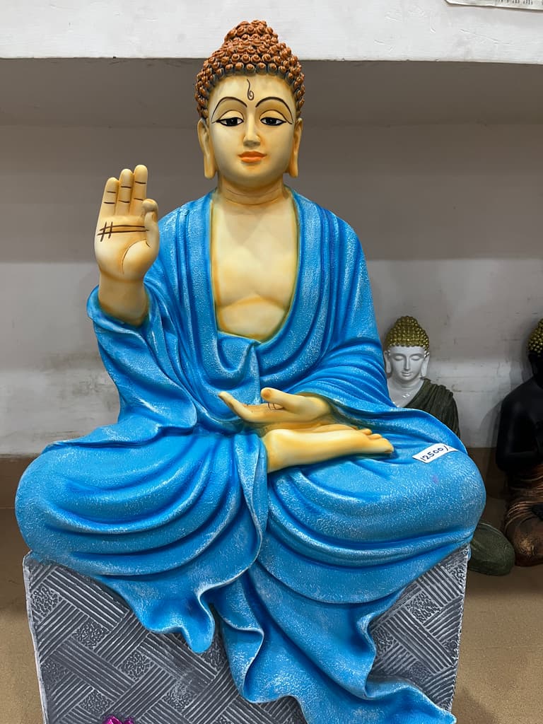 Buddha Statue | Sculpture | Bronze | Blue