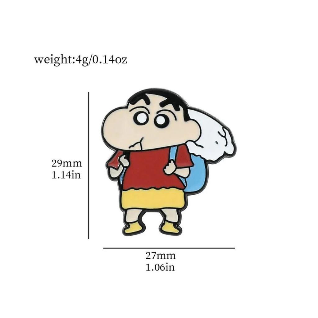 Loveable Shin Chan Lapel Pins | Metallic Enamel Badges — photo 7