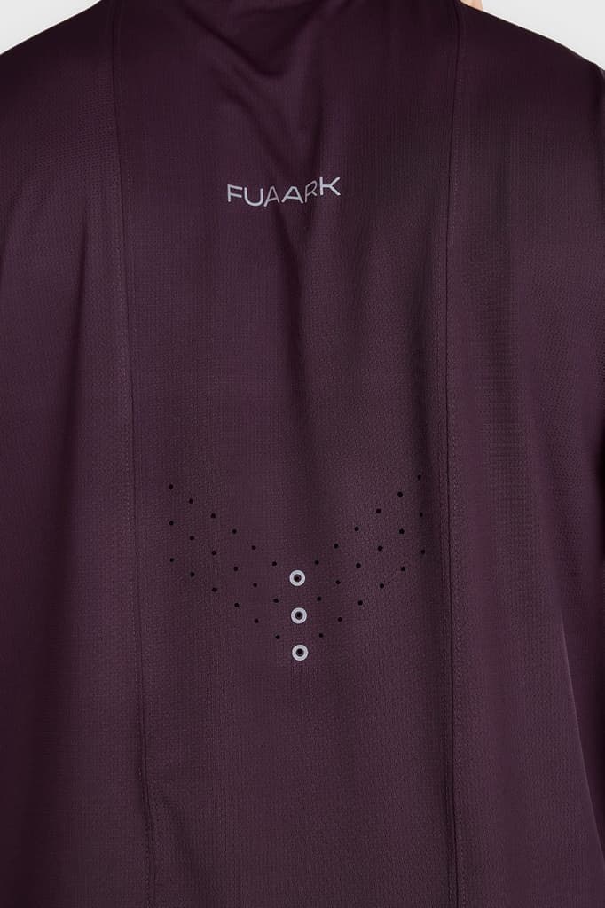 Laser Cut Running T-shirt Raisin — photo 5