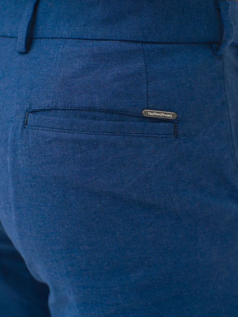 Aqualon Blue 100% Linen Pants