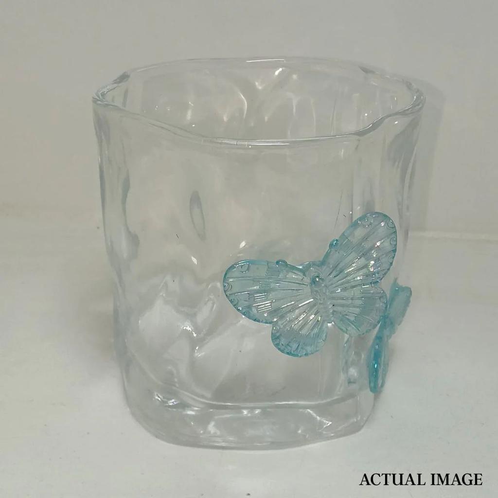 Aesthetic Butterfly Glass Cup – 3D Butterfly Embellished Drinking Glass — photo 7