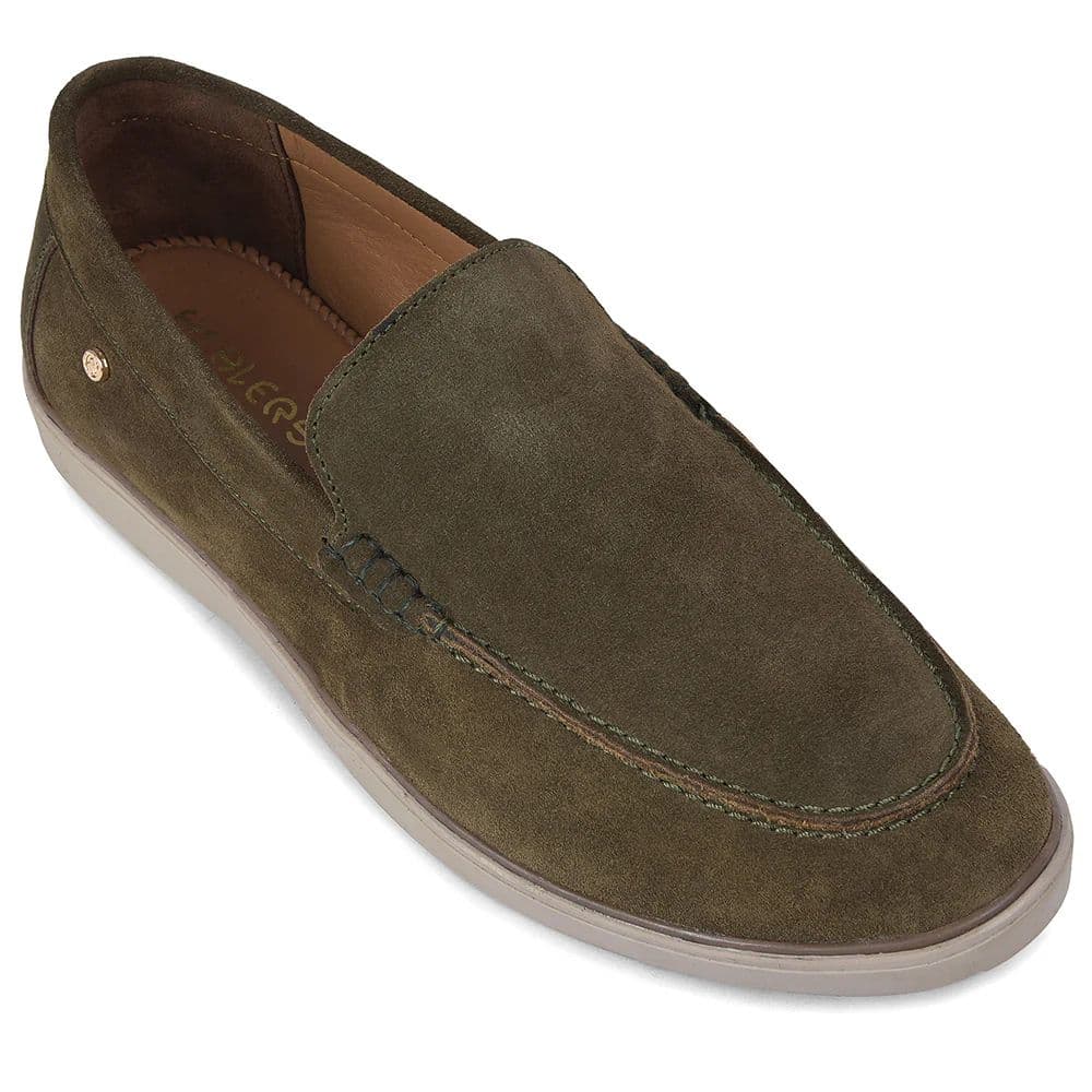 Healers BMR-11E Olive Green Casual Non Lacing Loafer Shoes for Men — 6/40 / Olive Green