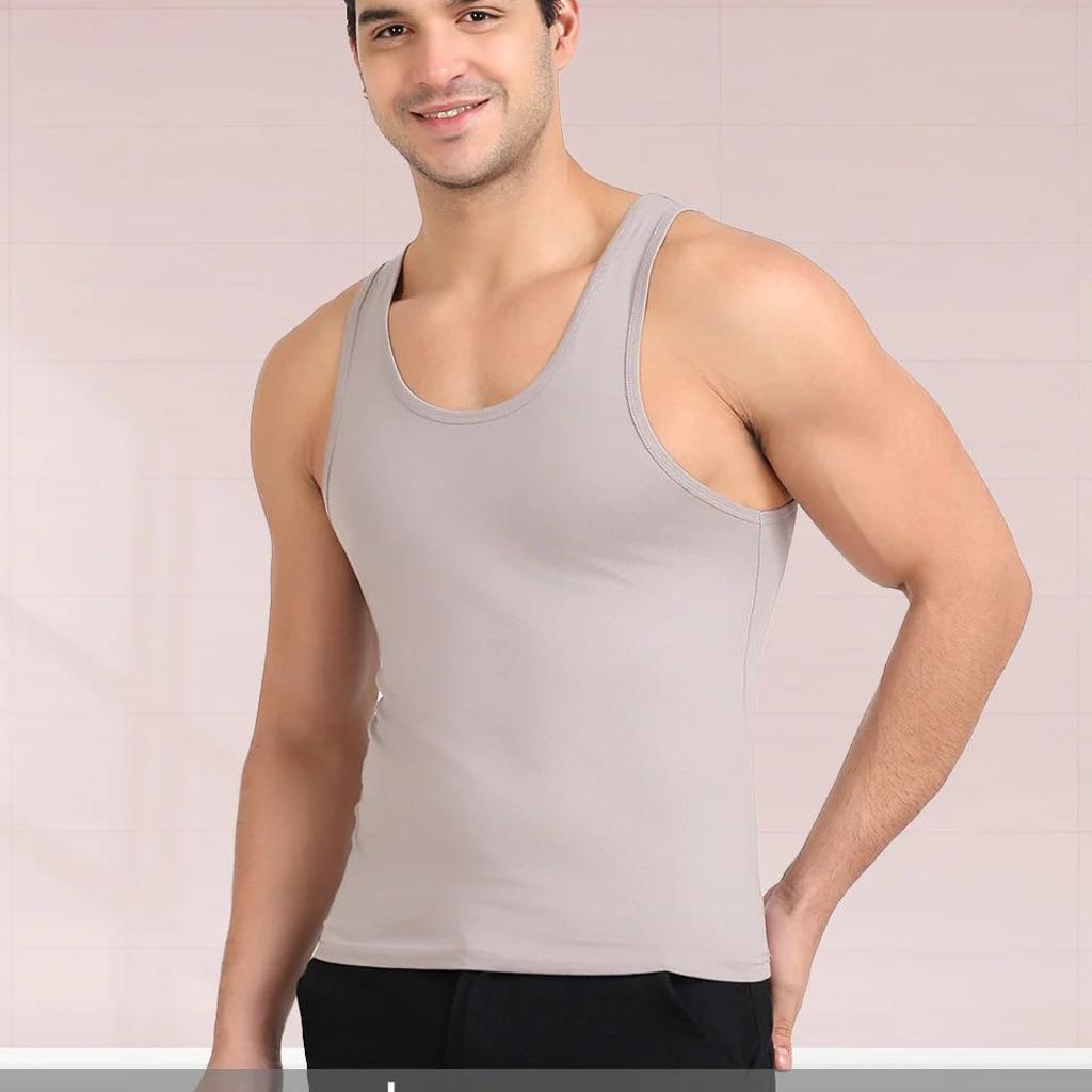 Regular Fit Organic Cotton Comfort Vest for Men-Pack of 3