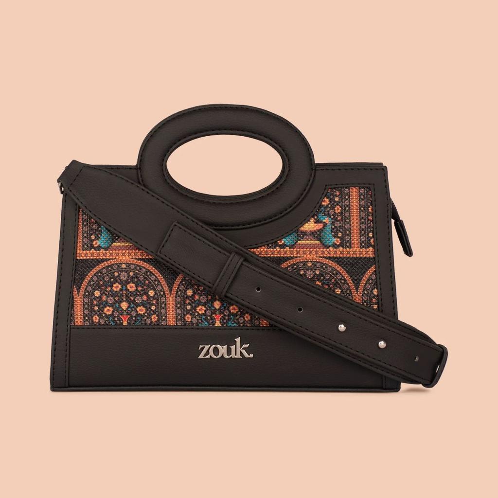 Saisha Sling Bag Nicobar Coral & Zoe Sling Bag Royal Indian Peacock Motif Combo — photo 2
