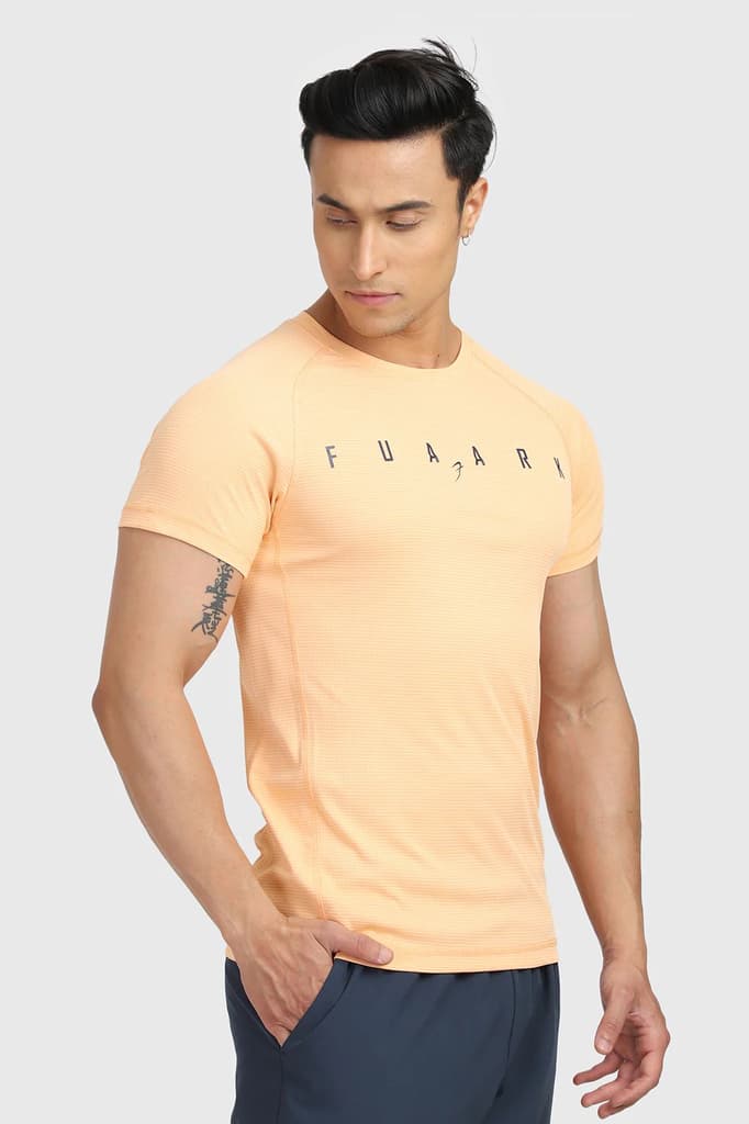 Checks T-shirt Peach — photo 4