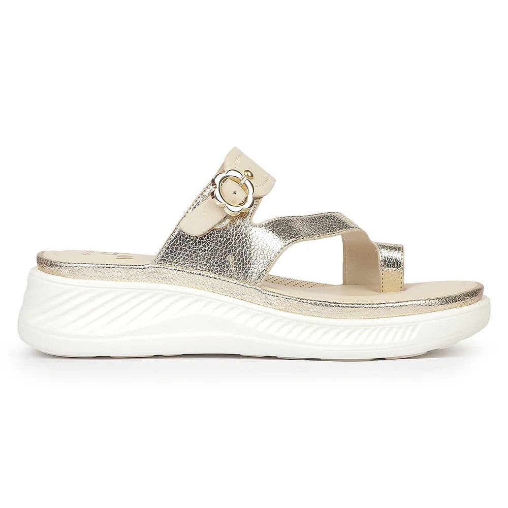 Healers GFL-8 Beige Casual Everyday Comfort Slip on Slippers for women By Liberty — photo 2