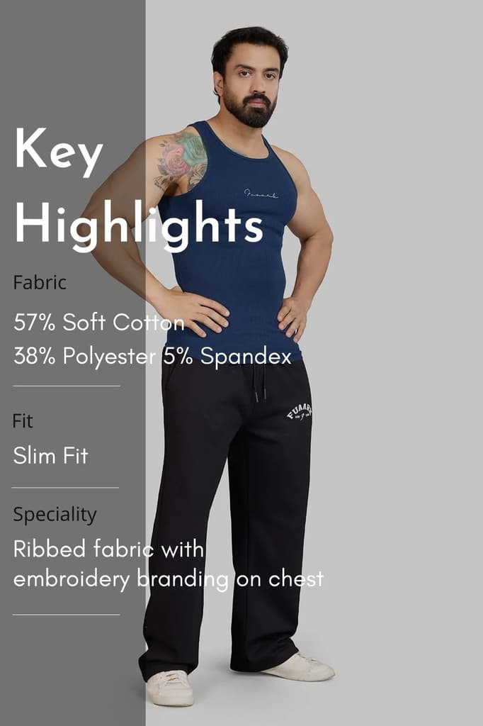 Ribbed Tank Navy — photo 7