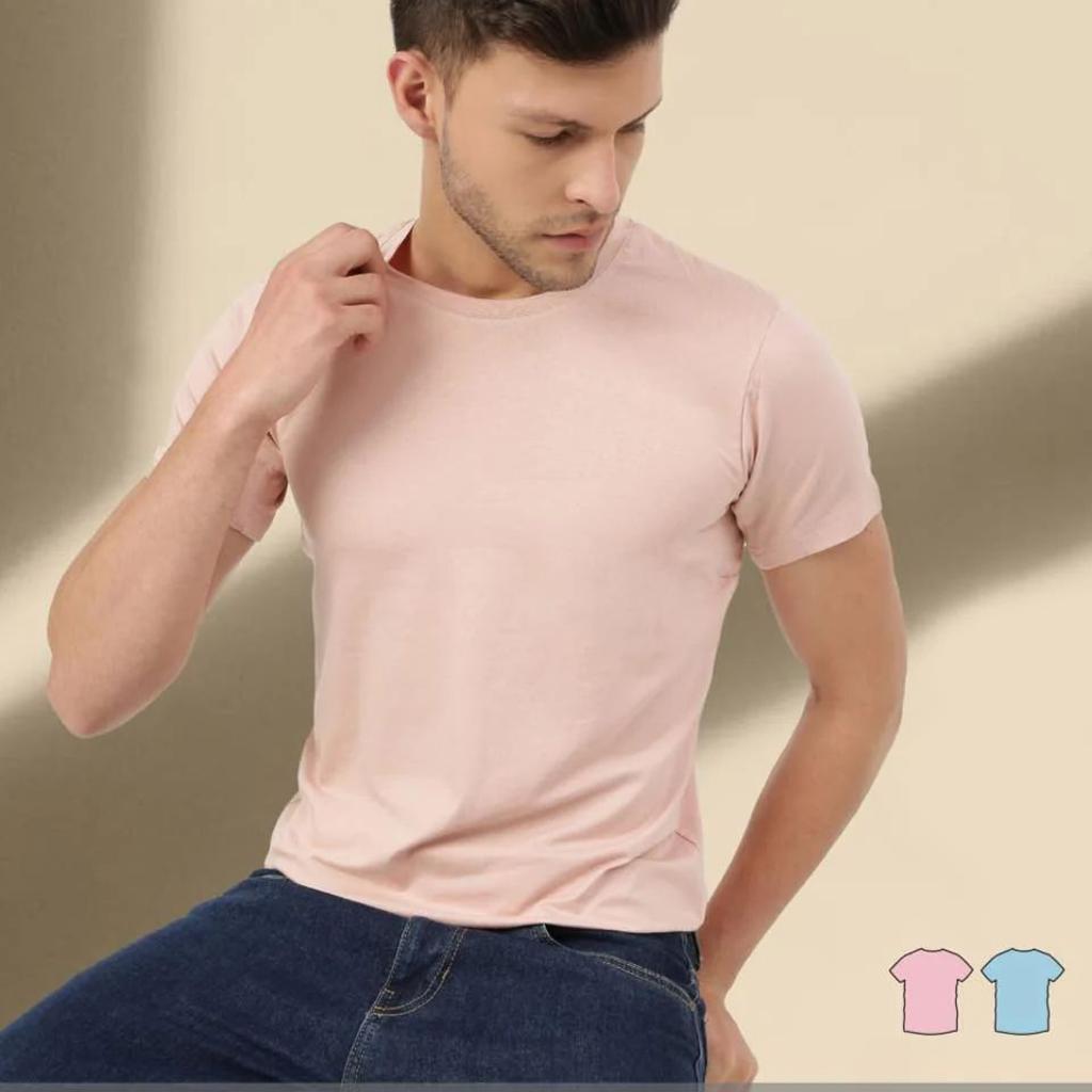 Men's Half Sleeves Bamboo Undershirts (Loungewear & Sleepwear) - Pack of 2