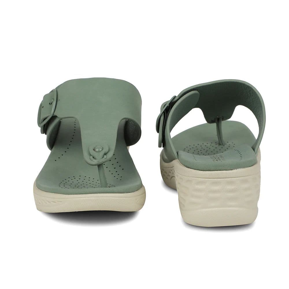 Healers Sea Green Wedge Heel Sandal For Women ZQ-FD-51 By Liberty — photo 6