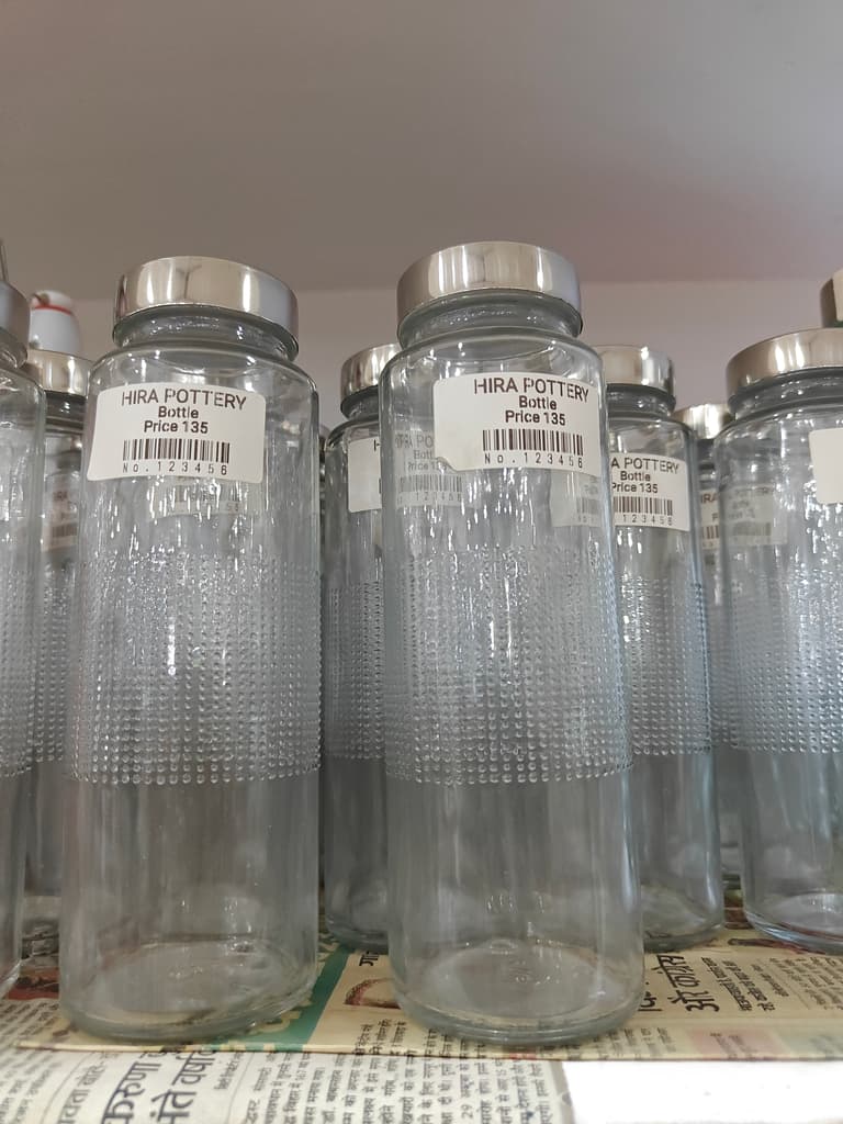 Hira Pottery Glass Jar | Handmade | Clear | Unknown