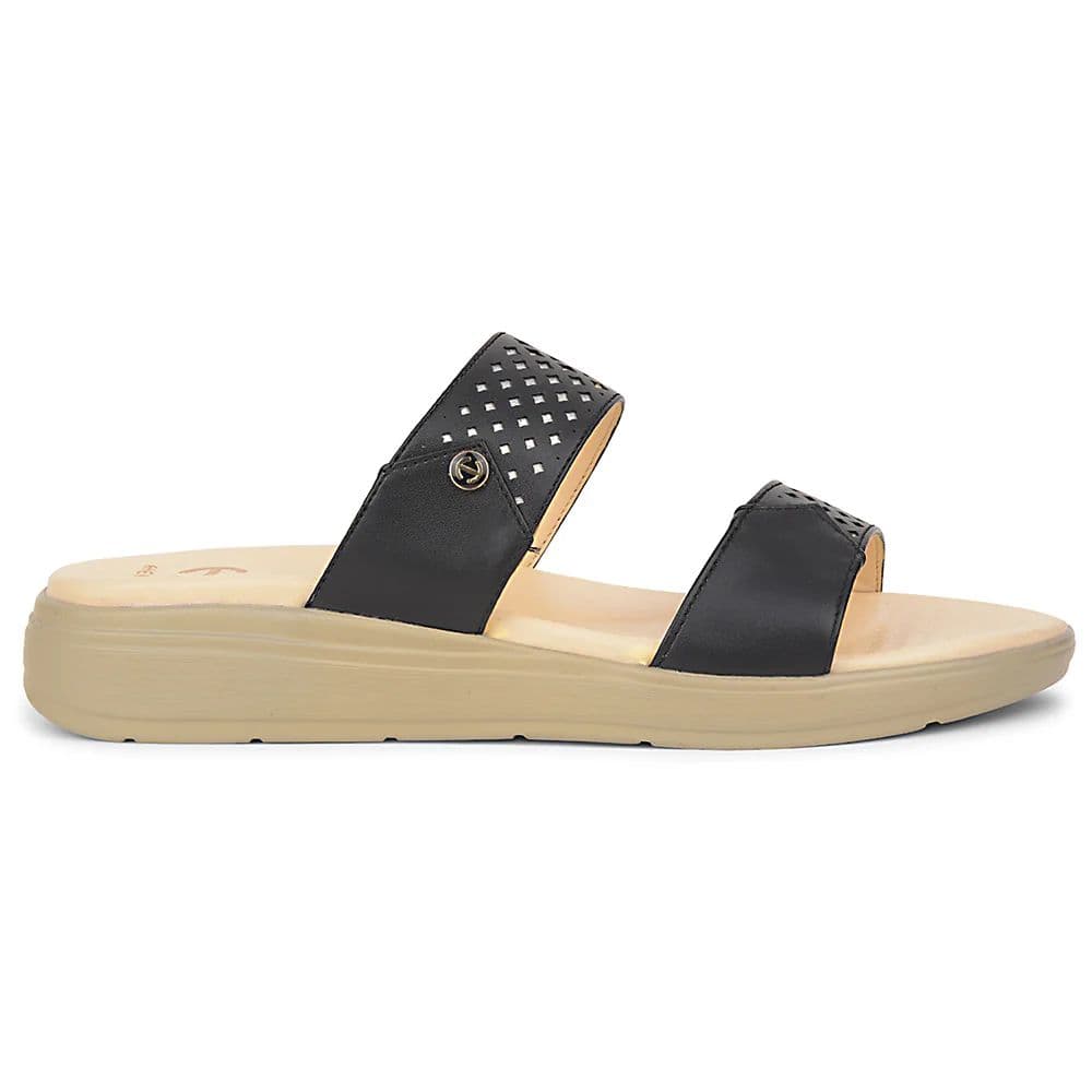 Healers Black Casual Slipper For Women SOFTER-7W By Liberty — photo 2