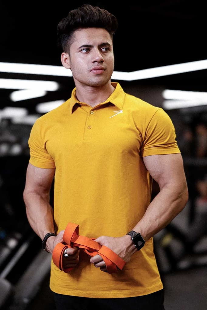 Polo T-shirt Mustard — S
