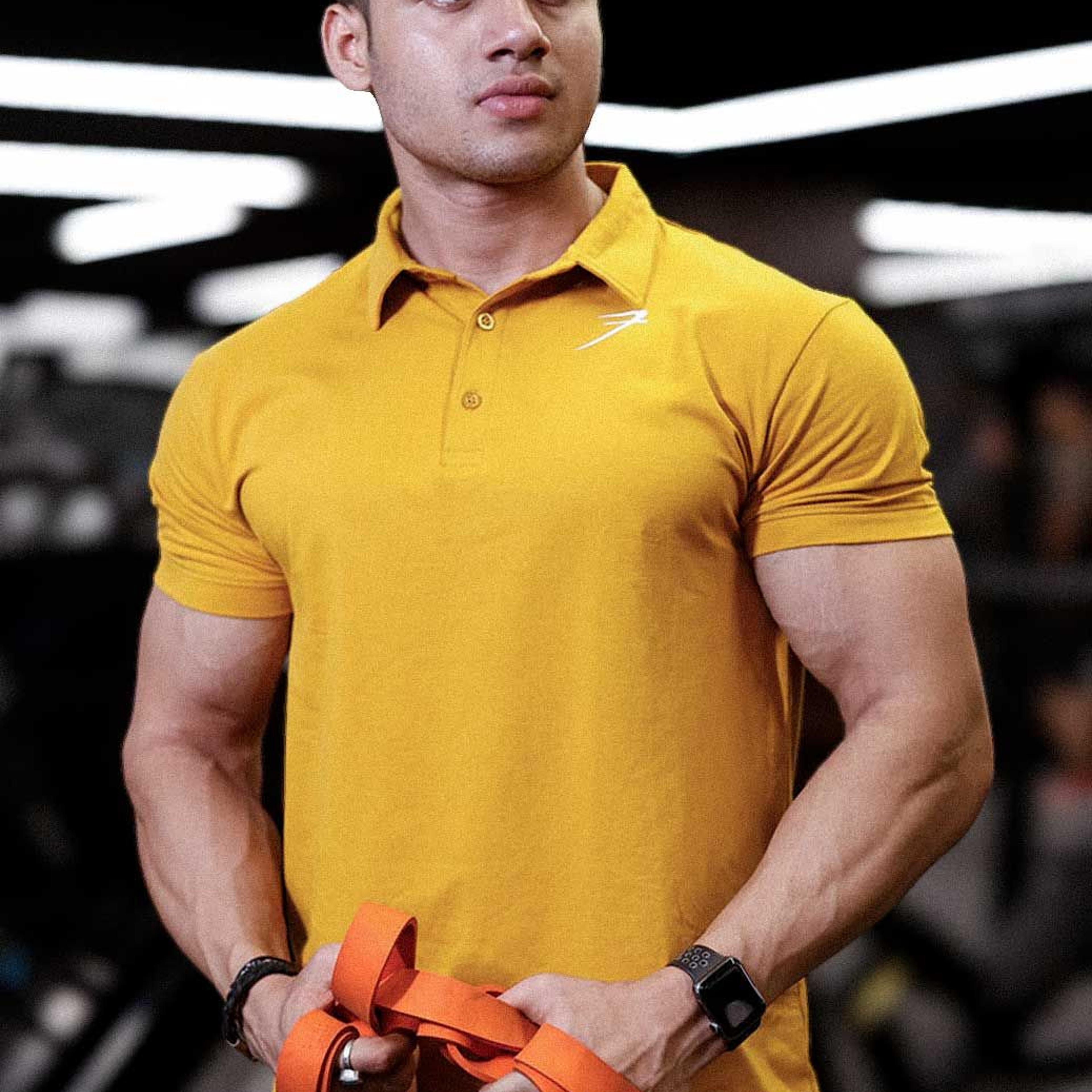 Polo T-shirt Mustard