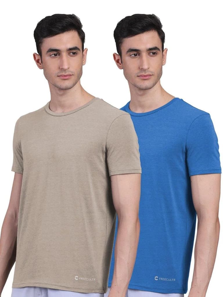 Men's Half Sleeves Bamboo Undershirts (Loungewear & Sleepwear) - Pack of 2 — photo 17