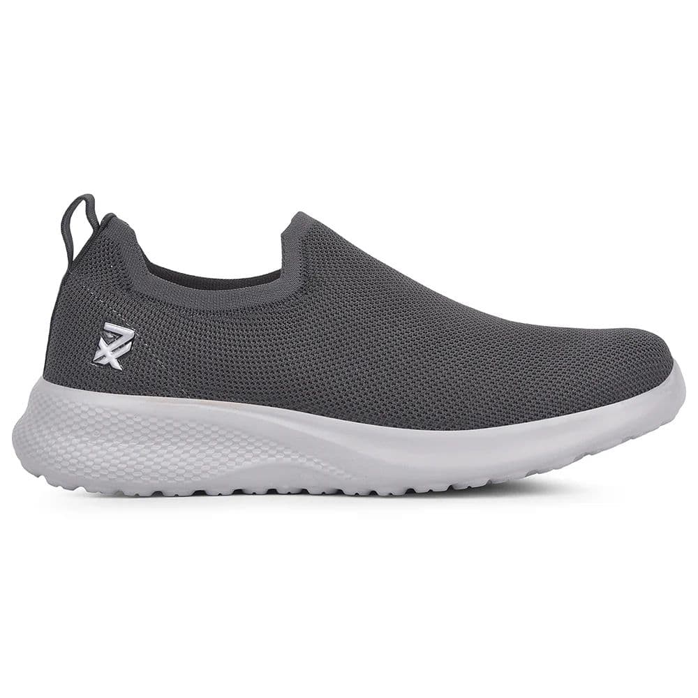 Leap7x Grey Sports Non Lacing Walking Shoes For Men GHD-89E By Liberty — photo 2