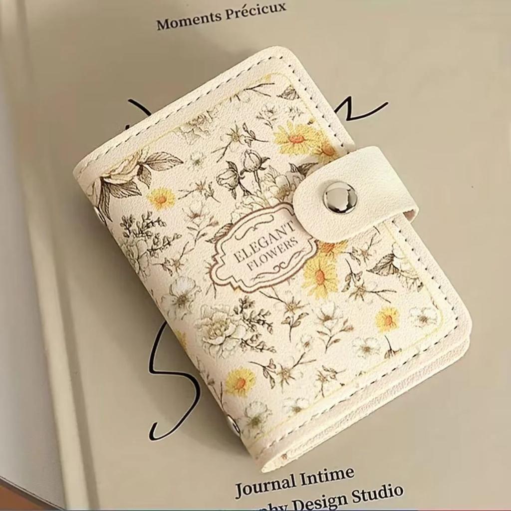 Floral Card Holder Organizer – Multi-Slot Compact Wallet — photo 6