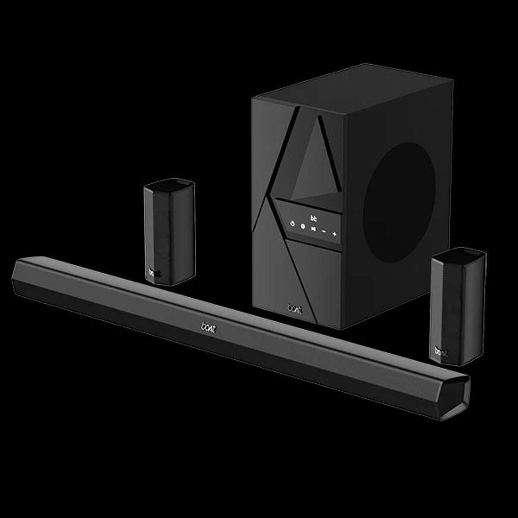boAt Aavante Bar 3500 | Bluetooth Soundbar with 500W RMS Immersive Sound, 5.1 Channel with Subwoofer, Wired Rear Speakers