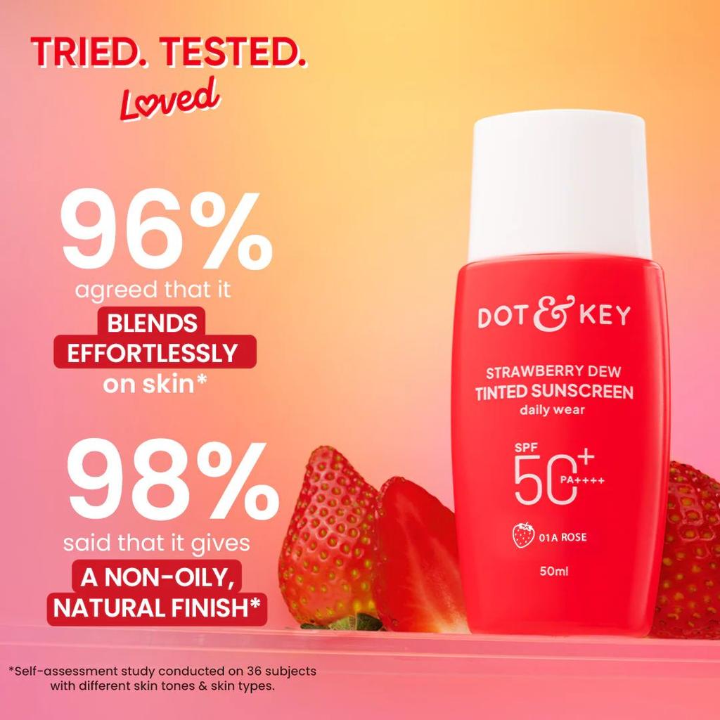 Strawberry Dew Tinted Sunscreen SPF 50+ PA++++ With New-Age UV Filters — photo 9