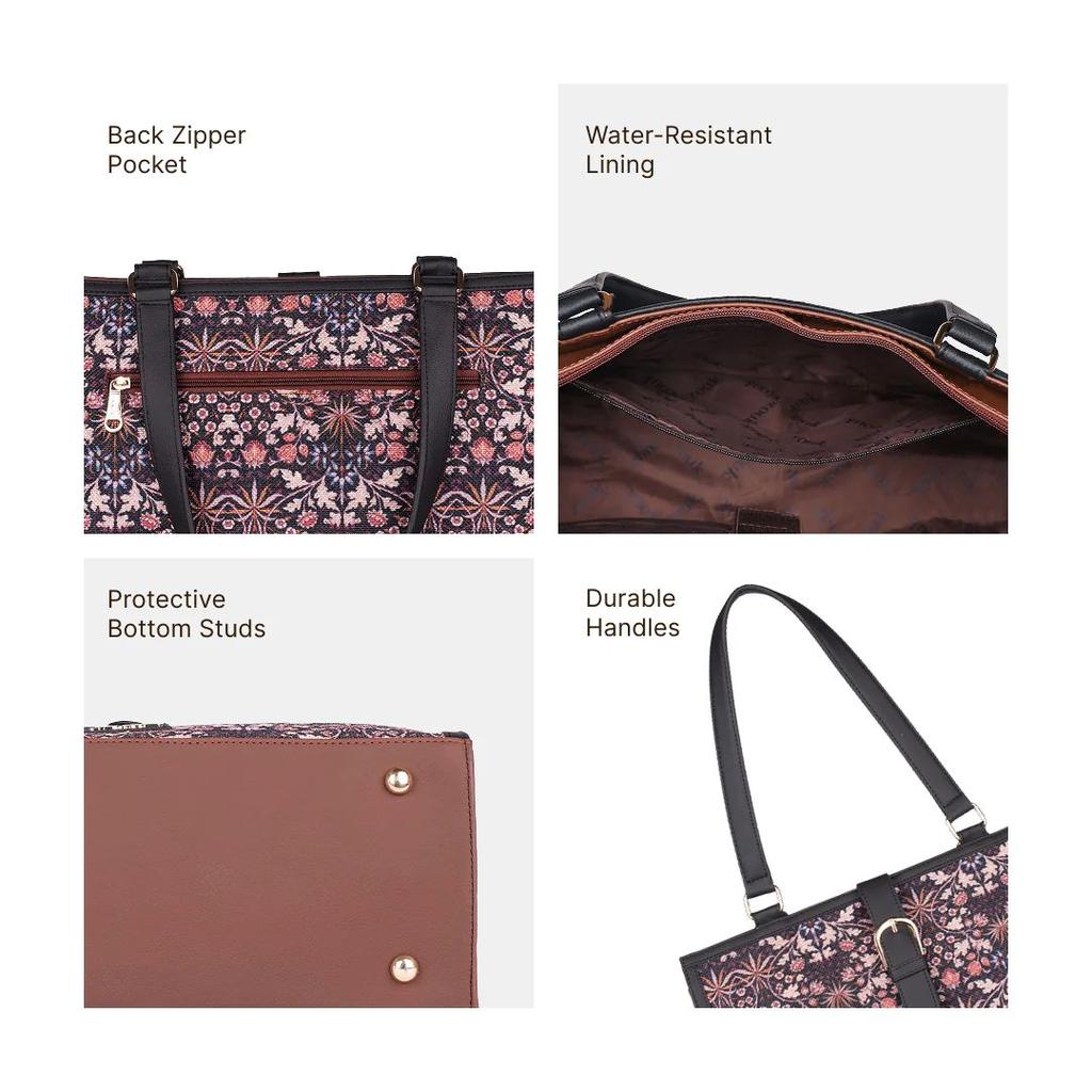 Rhea Kapoor Office Bag Kashmir Blooms & Rhea Kapoor Clutch FloMotif Combo — photo 4