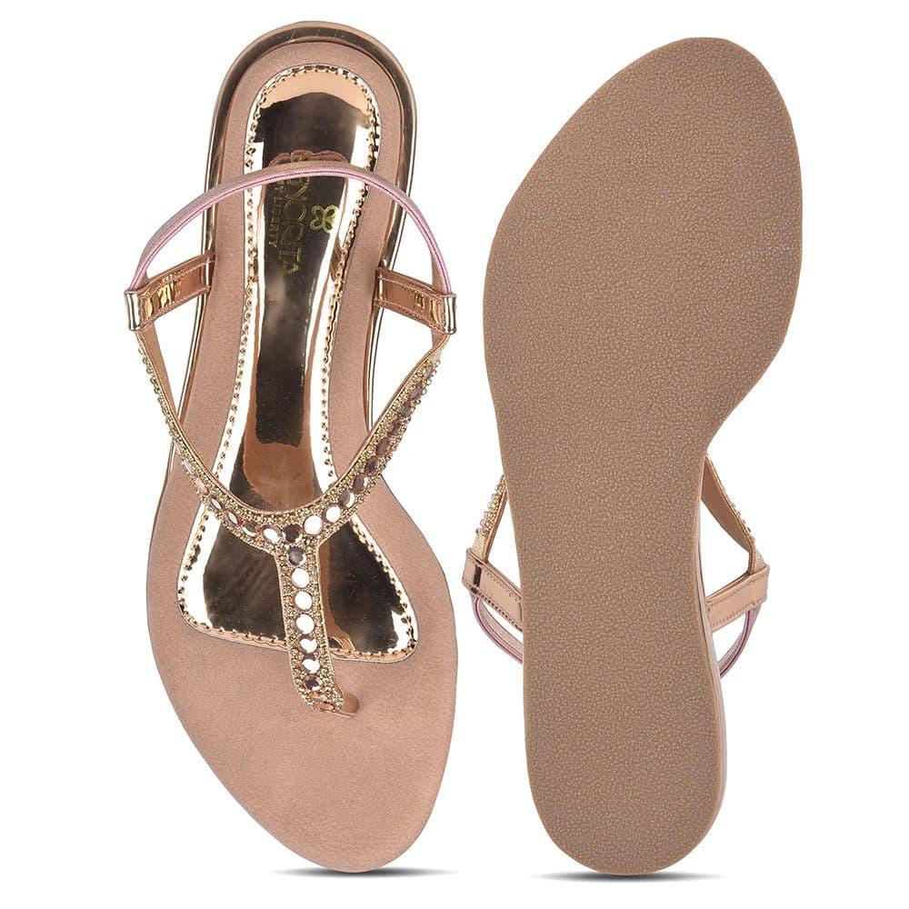Senorita STY-179E Copper Casual Flat Sandal for Women by Liberty — photo 6