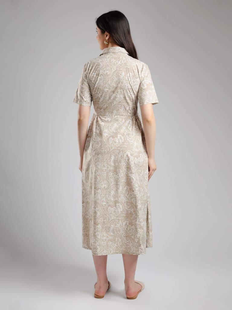Velisse Midi dress- Beige — photo 2