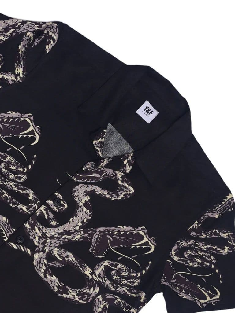 Y&F Kids Boys Black Printed Shirt — photo 5