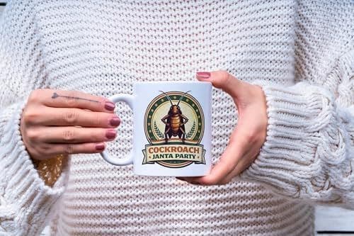 Cockroach Janta Party Ceramic Coffee Mug, Funny Printed Tea & Coffee Cup, Gag Gift for Office and Home — photo 9