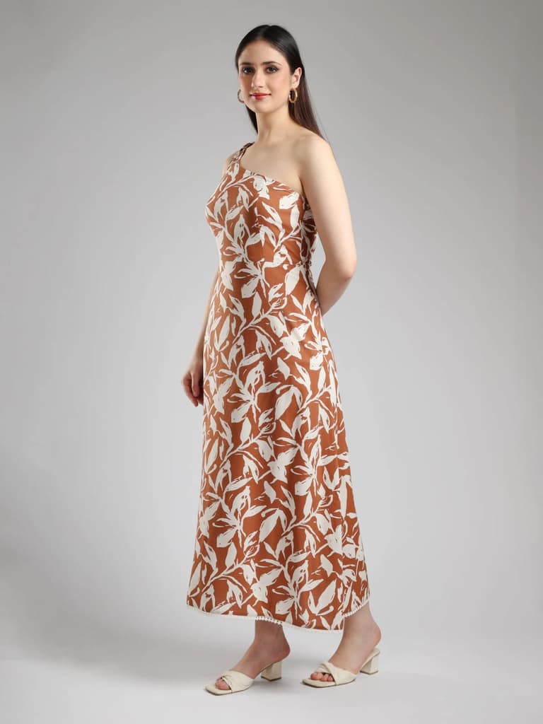 Alizeh One Shoulder Dress- Printed — photo 5