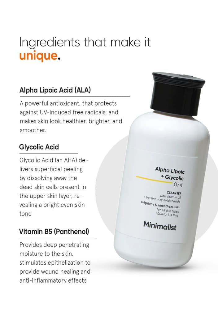 Alpha Lipoic + Glycolic 7% Cleanser